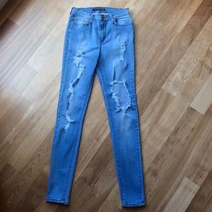 Fashion Nova Distressed Blue Jeans